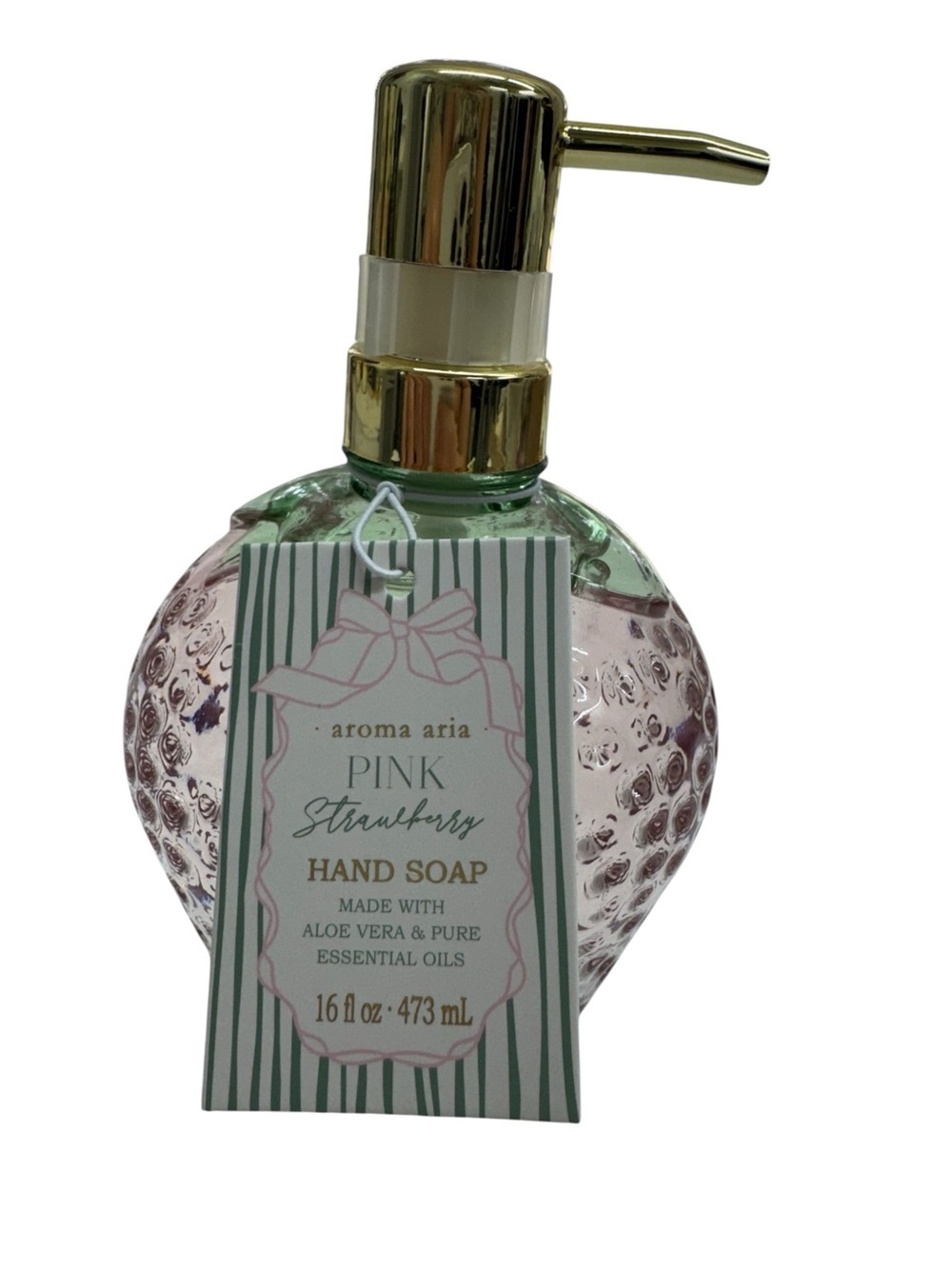 Aroma Aria has a pink strawberry scent.